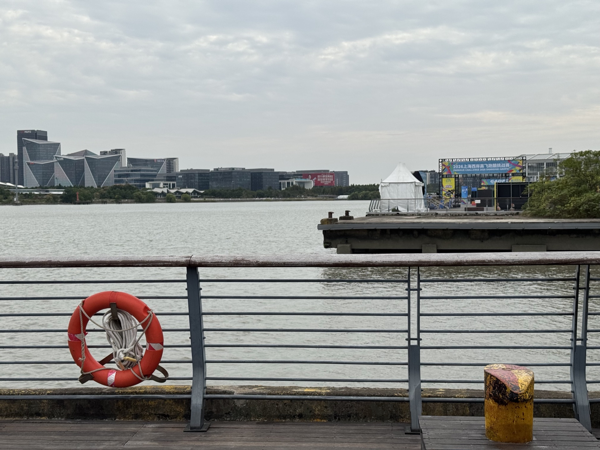 On location: the river and waterside platform